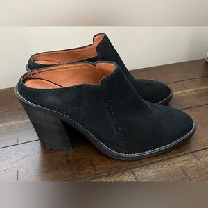 Aquatalia Libby Black Suede Mules Size 7.5